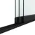 Glazen schuifwand 3-rail mat zwart RAL 9005M