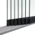 Glazen schuifwand 7-rail antraciet RAL 7016S