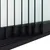 Glazen schuifwand 7-rail mat zwart RAL 9005M