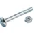 Slotbout met moer verzinkt M10x100mm