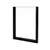Statafelpoot model U Elegant metaal 1050x800mm (Profiel 50x100mm) zwart
