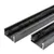 Wandprofiel 2700mm voor 2-rail glazen schuifwand mat zwart 