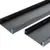 Wandprofiel 2700mm voor 6-rail glazen schuifwand mat zwart