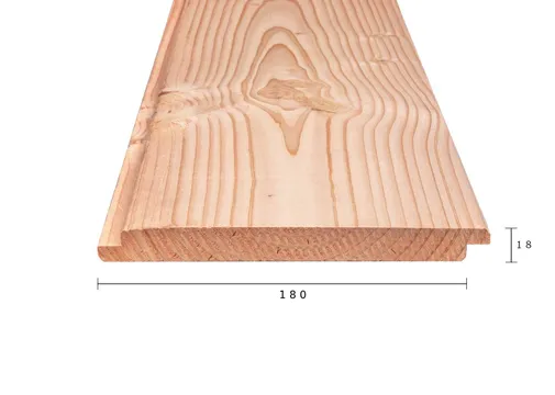 Sponningdeel Douglas hout 18x195mm geschaafd/fijnbezaagd