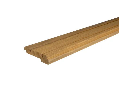 Thermisch gemodificeerd Fraké dubbel blokprofiel ongelijk x-clip 21x129mm (werkend)