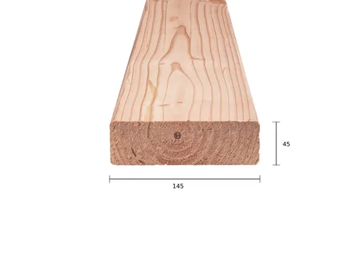 Balk Douglas hout 45x145mm geschaafd