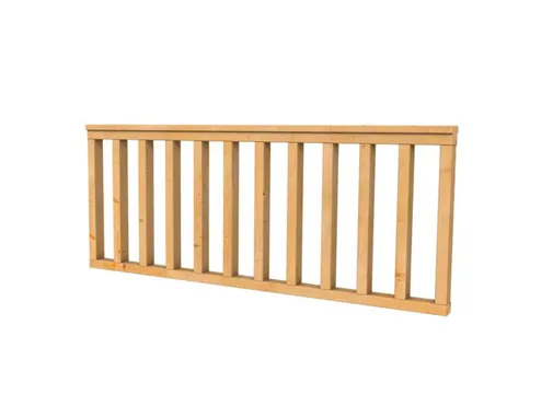 Verandahek met rechte stijlen 178.5x73cm onbehandeld