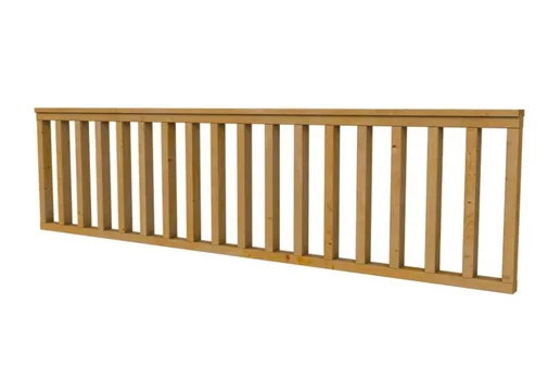 Douglas verandahek met rechte stijlen 278.5x73cm geïmpregneerd