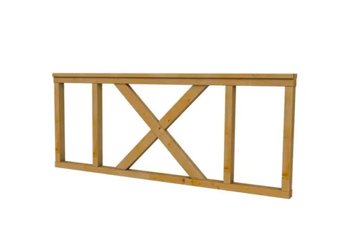 Douglas verandahek met kruis 178.5x73cm geïmpregneerd