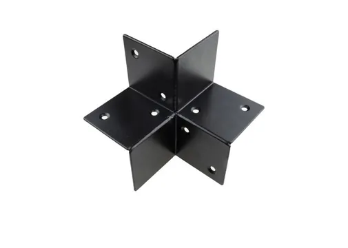 3-Hoek verbinding verzinkt 85x85mm voor palen 85-110mm zwart