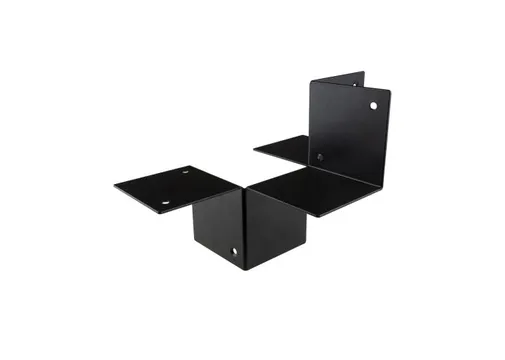 4-Hoek verbinding verzinkt 85x85mm voor palen 85-110mm zwart