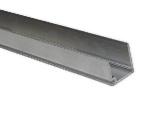 Aluminium U-afsluitprofiel 98cm (tbv polycarbonaat kanaalplaten)