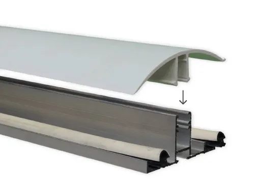 Aluminium tussenprofiel (tbv polycarbonaat kanaalplaten)