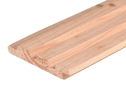 Triple Rhombus profiel Douglas hout 19x130mm (werkend 19x120mm) geschaafd