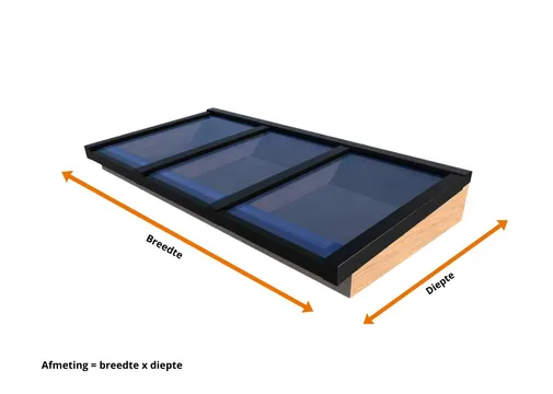 Lichtstraat Lessenaars Douglas ongeïsoleerd - Zwart (RAL 9005)