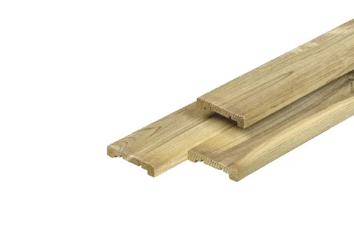 Afdeklat Grenen hout 17x88mm geschaafd groen geïmpregneerd