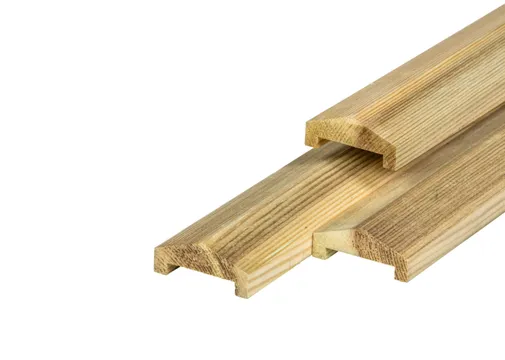 Afdeklat Grenen hout 35x85mm geschaafd groen geïmpregneerd
