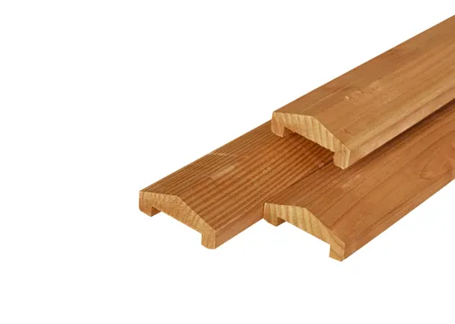 Afdeklat Vuren hout 35x85mm geschaafd bruin geïmpregneerd