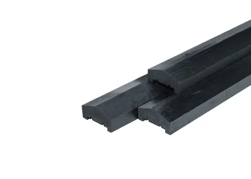 Afdeklat Vuren hout 35x85mm geschaafd zwart gespoten
