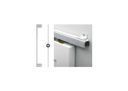 Schuifdeur systeem Alfa aluminium 200cm met deurgreep Ripley RVS