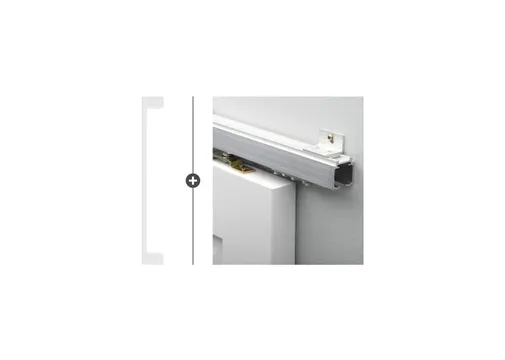 Schuifdeur systeem Alfa aluminium 200cm met deurgreep Ripley wit