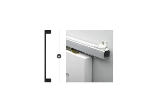 Schuifdeur systeem Alfa aluminium 200cm met deurgreep Ripley zwart