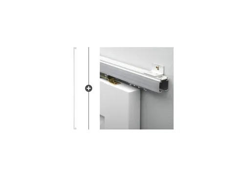 Schuifdeur systeem Alfa aluminium 200cm met deurgreep Tupelo 160 wit