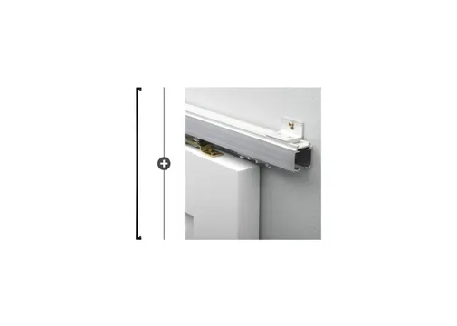 Schuifdeur systeem Alfa aluminium 200cm met deurgreep Tupelo 160 mat zwart