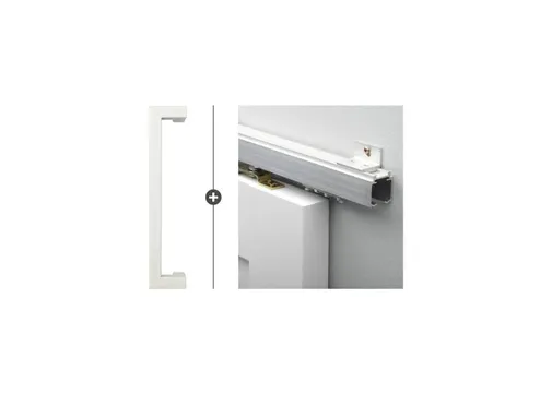 Schuifdeur systeem Alfa aluminium 200cm met deurgreep Tupelo 30 wit