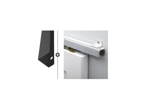 Schuifdeur systeem Alfa aluminium 200cm met deurgreep Vernal 50 mat zwart