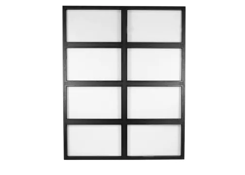 Aluminium kozijn steel look 178,5x224x4,5cm RAL 9005 veiligheidsglas