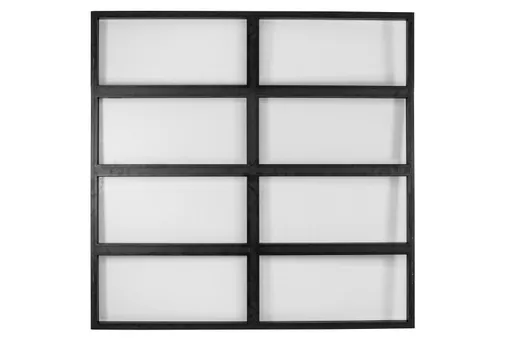 Aluminium kozijn steel look 228,5x224x4,5cm RAL 9005 veiligheidsglas