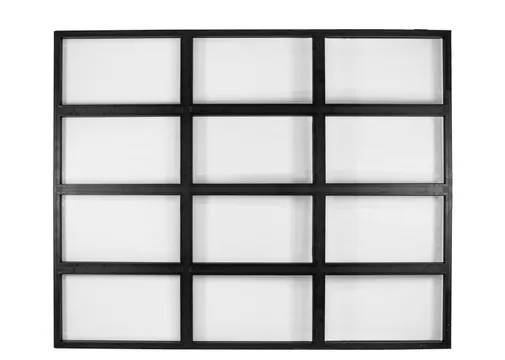 Aluminium kozijn steel look 278,5x224x4,5cm RAL 9005 veiligheidsglas
