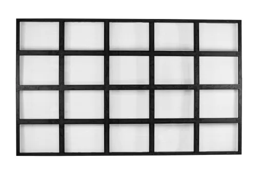 Aluminium kozijn steel look 371x224x4,5cm RAL 9005 veiligheidsglas