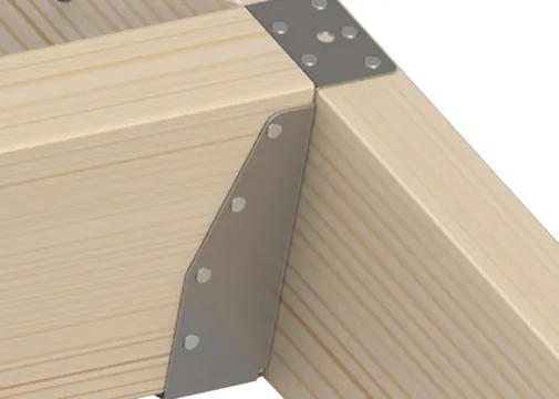 Balkdrager lange lip verzinkt 58x156mm