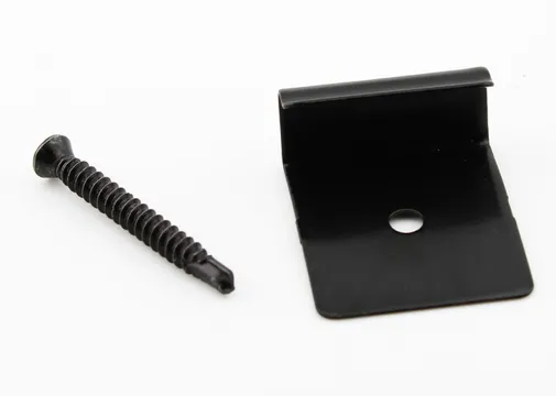 Vlonderplank beginclip, RVS Zwart voor blinde bevestiging - set à 50 stuks (incl. schroef)