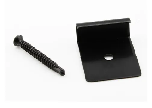 Composiet vlonderplank beginclip, RVS Zwart - set à 50 stuks (incl. schroef)
