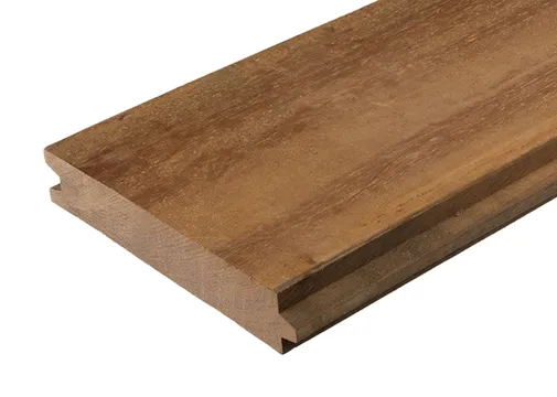 Plank damwand beschoeiing Azobé 30x185mm geschaafd