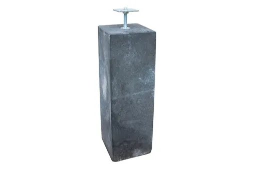 Betonpoer met draadeind en stelplaat 20x20cm (boven maat) 60cm antraciet