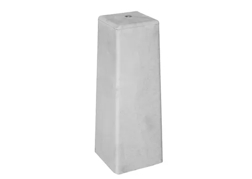 Betonpoer Taps 15x15cm/18x18cm 50cm hoog wit/grijs
