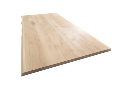 Tafelblad Rustiek C Eiken 40mm met boomkanten (lange zijdes) 