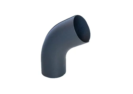 Bocht 60° verzinkt staal met mof en spie geschikt voor 90mm HWA buis grijs RAL 7024