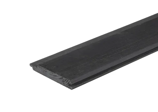 Channelsiding Vuren 19x146mm (werkend 131mm) fijnbezaagd zwart gespoten