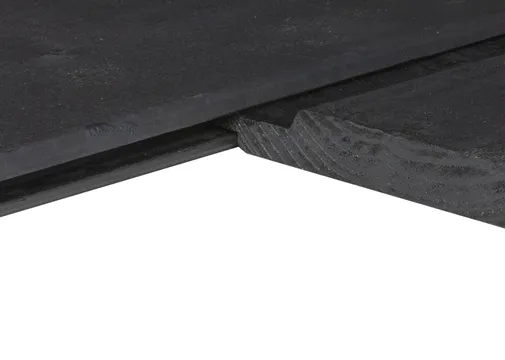 Channelsiding Vuren 19x146mm (werkend 131mm) fijnbezaagd zwart gespoten