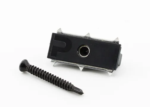 Vlonderplank clip, RVS Zwart voor blinde bevestiging - set à 100 stuks (incl. schroef)