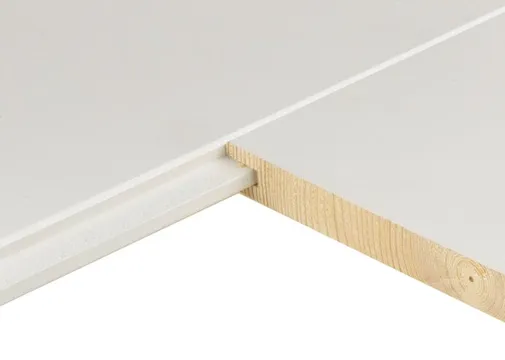 Dakbeschot Vuren (werkend 18x145mm) mes en groef geschaafd wit gespoten RAL 9010 