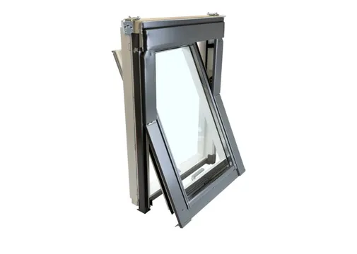 Dakraam Winstar tuimelvenster HR glas met gootstuk 134x78cm wit afgelakt 