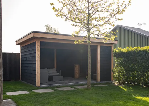 Daktrim aluminium 60x64mm 250cm zwart