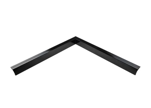 Daktrim aluminium binnenhoek 45x45mm 800mm zwart