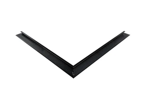 Daktrim aluminium binnenhoek 45x45mm 800mm zwart